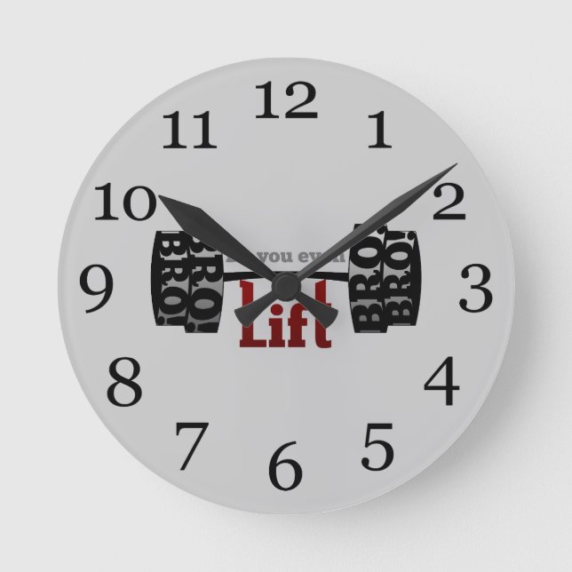 Horloge Ronde Do you even lift bro barbells (Recto)