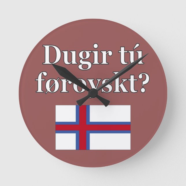 Horloge Ronde Do you speak faroese ? Flag (Recto)