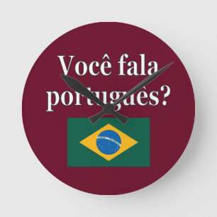 Horloge Ronde Do you speak Portuguese? in Portuguese. Flag