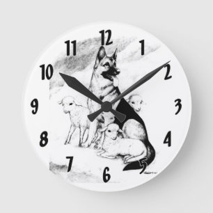 Horloge Ronde Dog Heaven