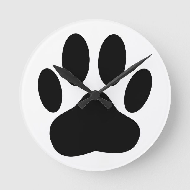 Horloge Ronde Dog Pawprint (Recto)