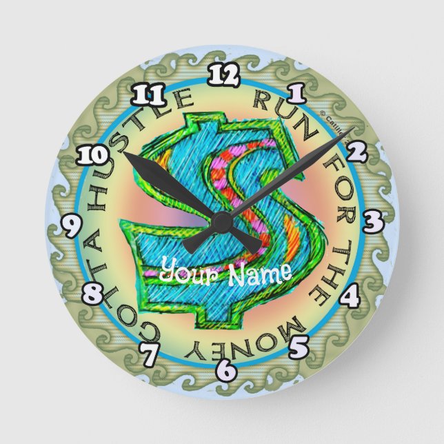 Horloge Ronde Dollar tout-puissant  (Recto)