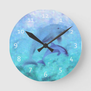 Horloge Ronde Dolphin Family Clocks