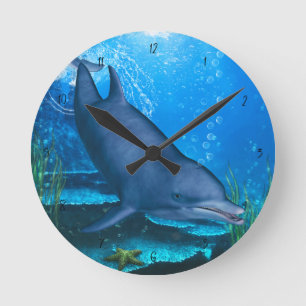 Horloge Ronde Dolphin sous-marin