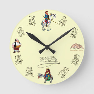 Horloge Ronde DON QUIXOTE Friends and sketches, by Cervantes