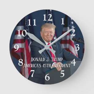 Horloge Ronde Donald J. Trump 45e président Keepsaké