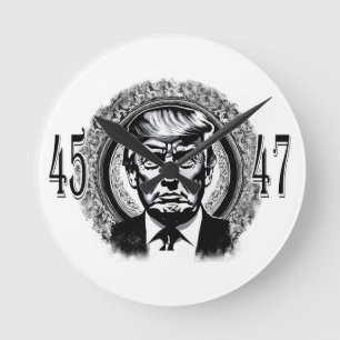 Horloge Ronde Donald Trump 45/47