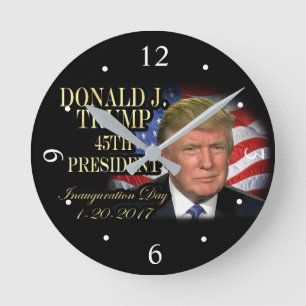 Horloge Ronde Donald Trump 45e président élu