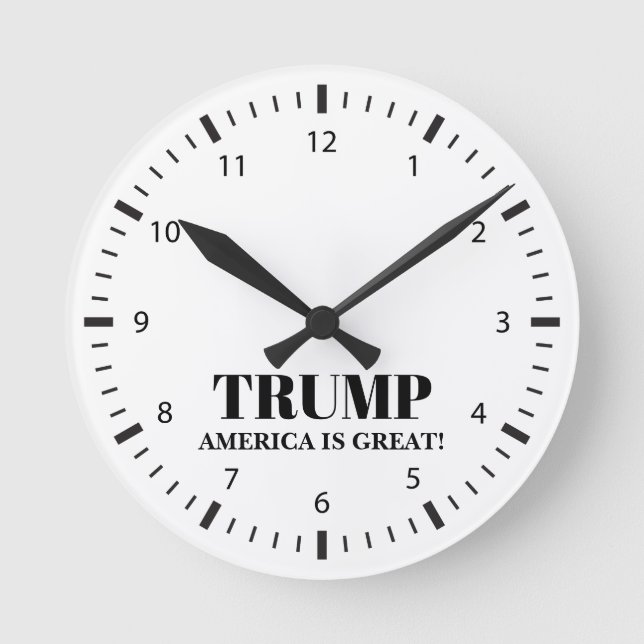 Horloge Ronde Donald Trump Élection 2024 L'Amérique est grande (Recto)