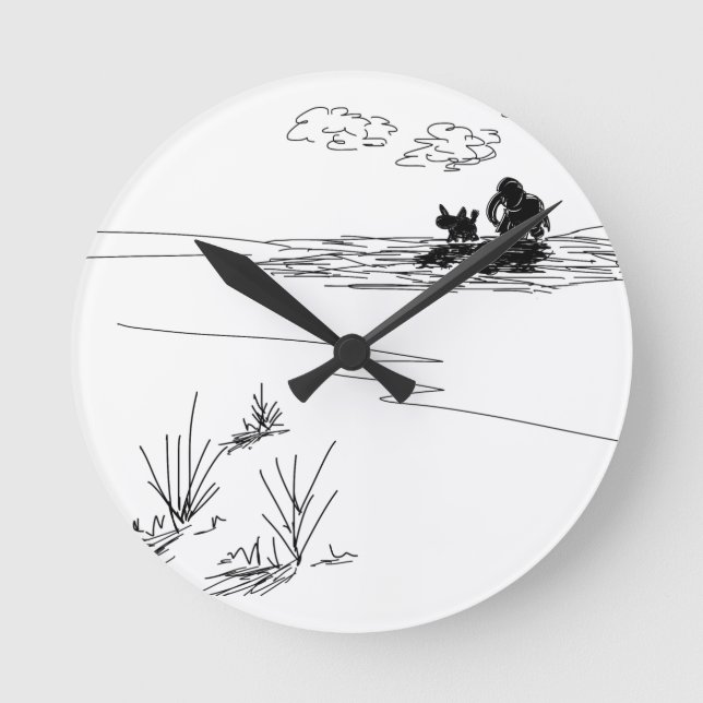 Horloge Ronde donkey and elephant and shadows (Recto)