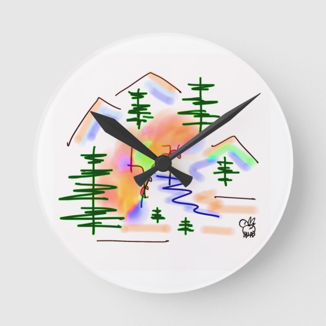 Horloge Ronde donkey and rainbow (Recto)