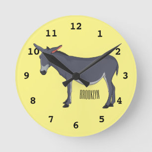 Horloge Ronde Donkey cartoon