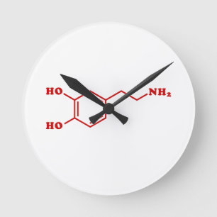 Horloge Ronde Dopamine formule chimique moléculaire