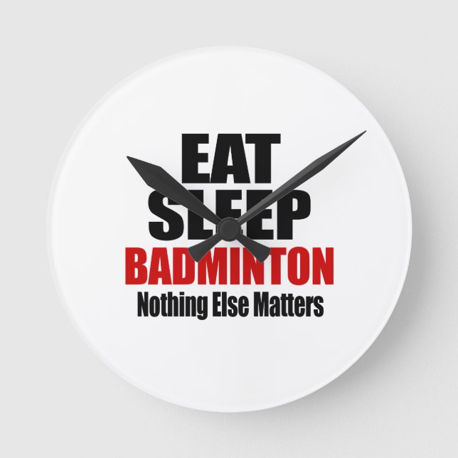 HORLOGE RONDE DORMIR BADMINTON (Recto)