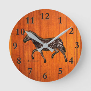 Horloge Ronde Dot Zebra Round Clock