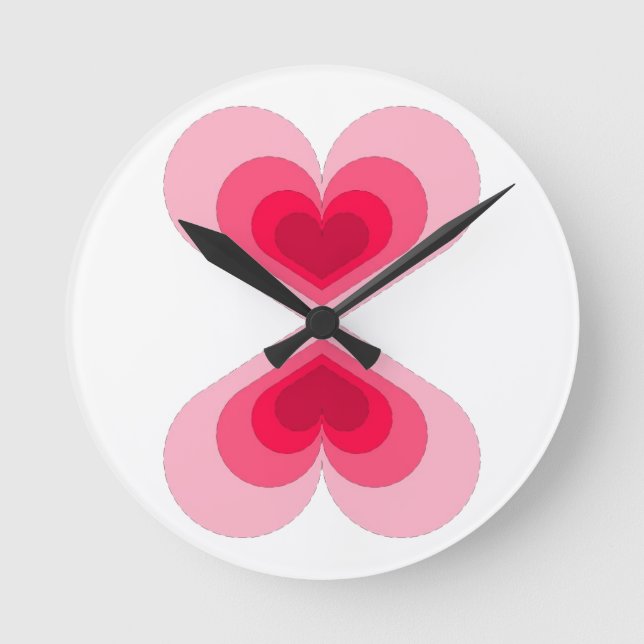 Horloge Ronde Double coeur (Recto)
