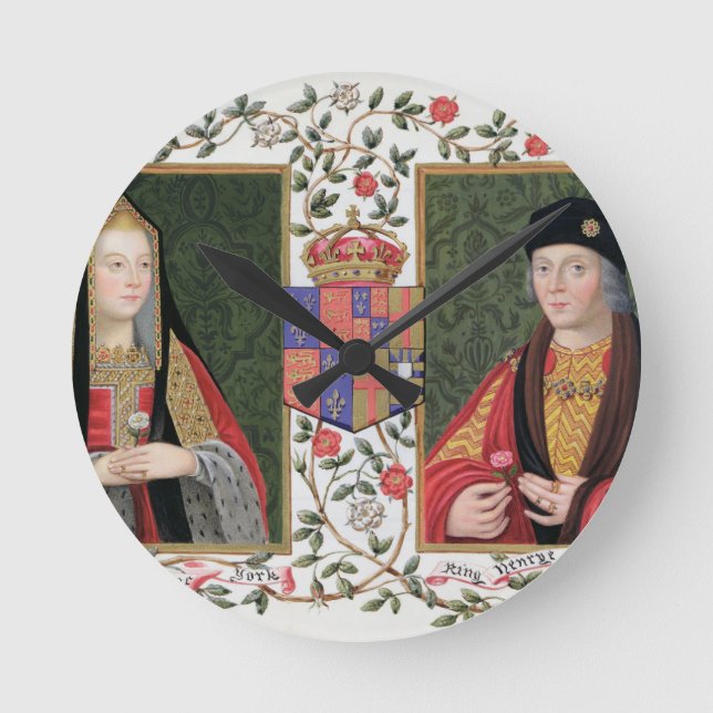 Horloge Ronde Double portrait d'Elizabeth de York (1465-1503) a (Recto)