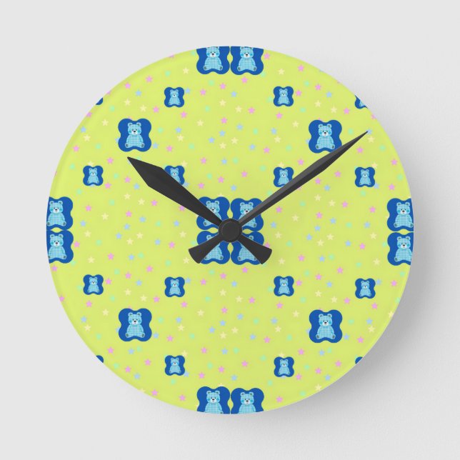Horloge Ronde Doudou dessin animé ours (Recto)