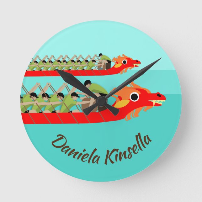 Horloge Ronde Dragon Boat Racing (Recto)