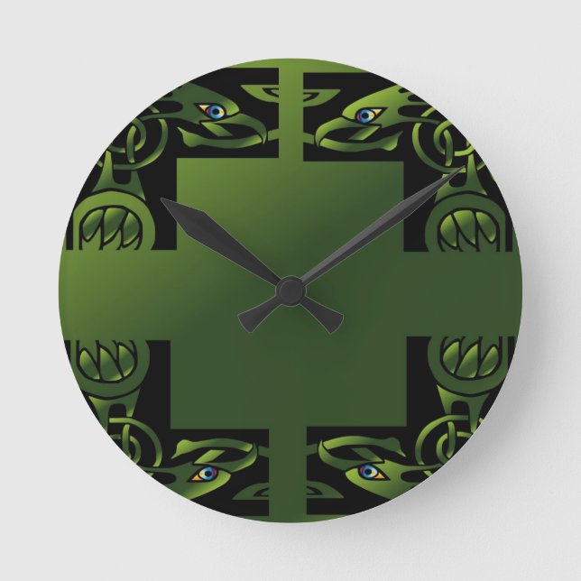 Horloge Ronde Dragon celtique (Recto)