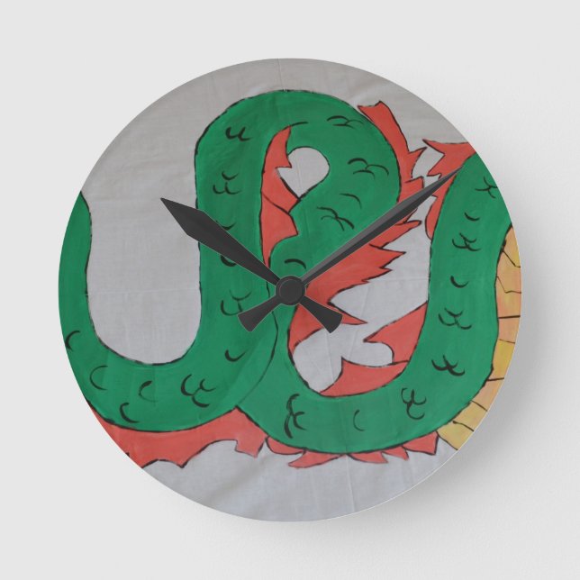 Horloge Ronde Dragon chinois (Recto)