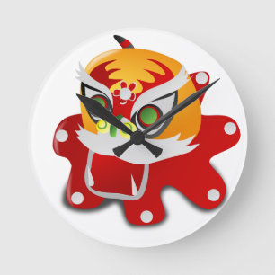 Horloge Ronde dragon chinois