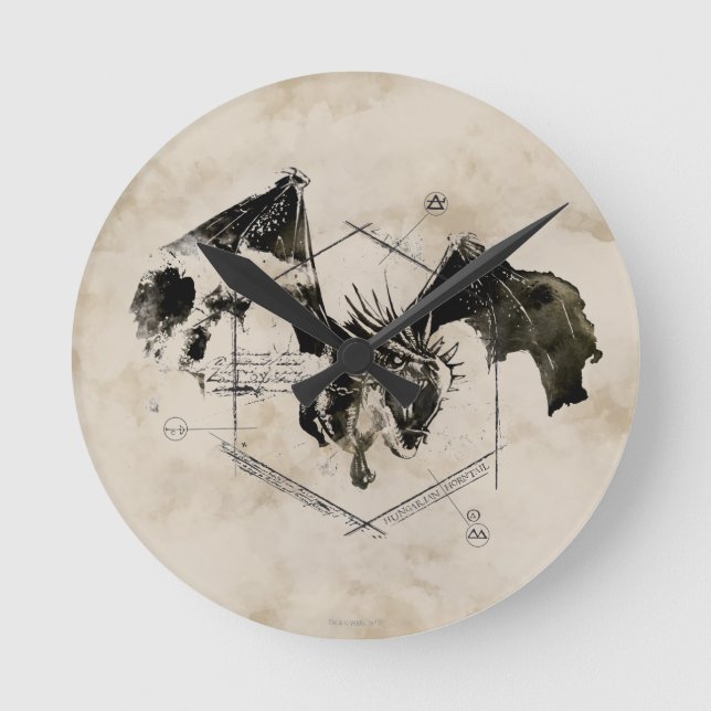 Horloge Ronde Dragon de queue hongroise (Recto)