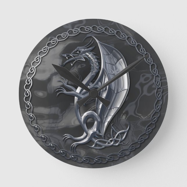 Horloge Ronde Dragon de Silver Celtic (Recto)