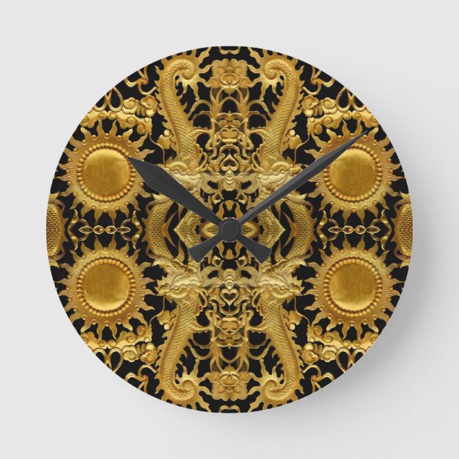 Horloge Ronde dragon doré (Recto)