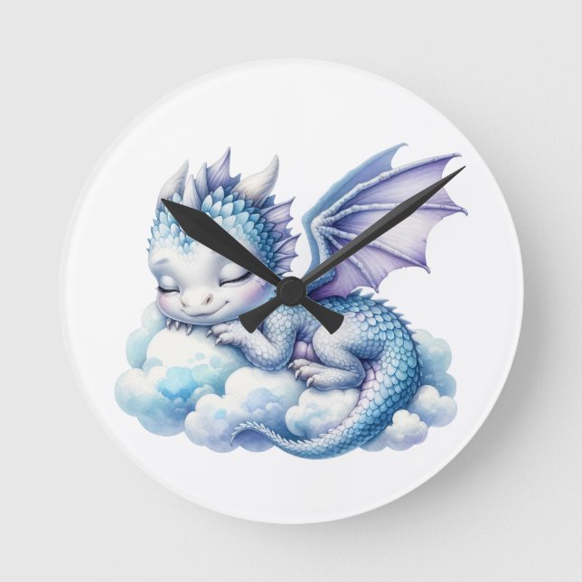 Horloge Ronde Dragon dormant pastel (Recto)