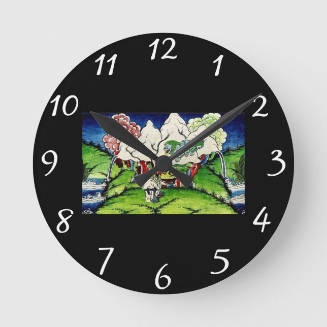 Horloge Ronde Dragon mythologique (Recto)
