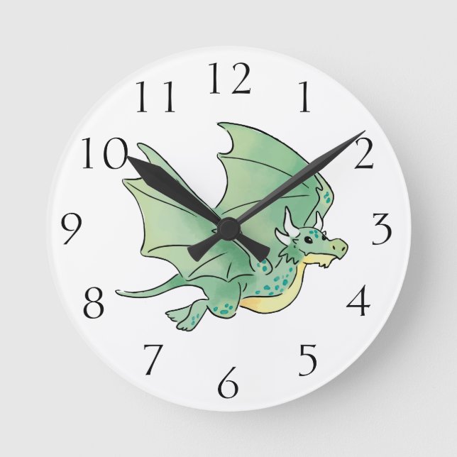 Horloge Ronde Dragon vert (Recto)