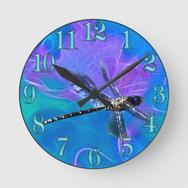 Horloge Ronde Dragonfly Damsel Fly Insect série de cadeaux (Recto)