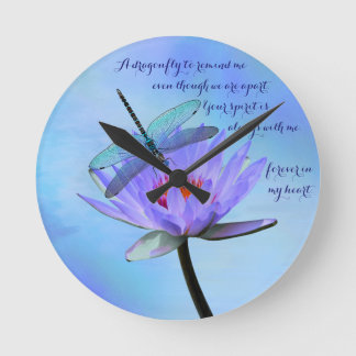Horloge Ronde Dragonfly on Water Lily Sentim Wall