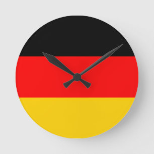 Horloge Ronde Drapeau Allemagne
