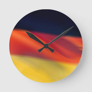 Horloge Ronde Drapeau allemand