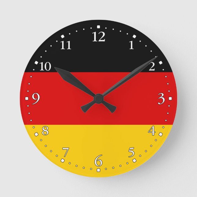Horloge Ronde Drapeau allemand (Recto)