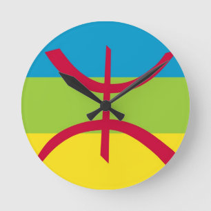 Horloge Ronde Drapeau Amazigh