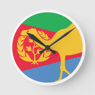 Horloge Ronde Drapeau animal national érythréen Dromedan