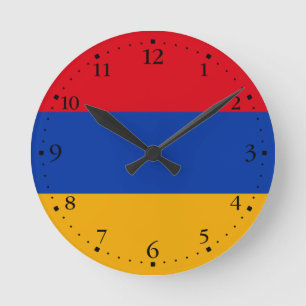 Horloge Ronde Drapeau arménien patriotique