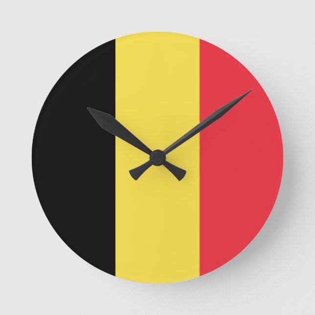 Horloge Ronde Drapeau belge (Recto)