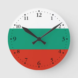 Horloge Ronde Drapeau bulgare patriotique