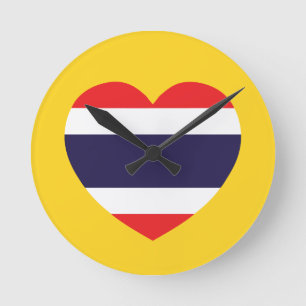 Horloge Ronde Drapeau cardiaque en Thaïlande