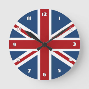 Horloge Ronde Drapeau classique d'Union Jack R-U