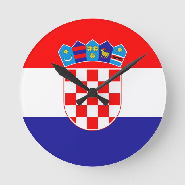 Horloge Ronde Drapeau Croatie (Recto)