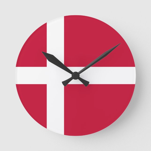 Horloge Ronde Drapeau Danemark (Recto)