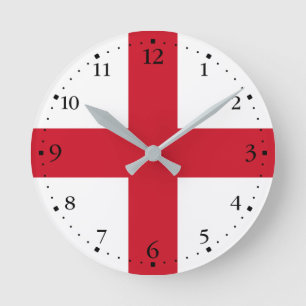 Horloge Ronde Drapeau d'Angleterre