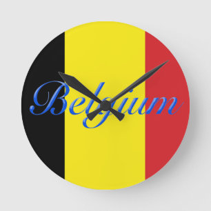 Horloge Ronde Drapeau de Belgique