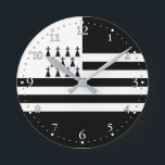 Horloge Ronde Drapeau de Bretagne patriotique<br><div class="desc">Drapeau patriotique de Bretagne.</div>
