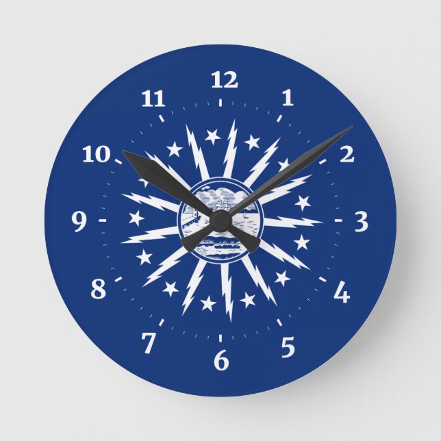 Horloge Ronde Drapeau de Buffalo, New York (Recto)